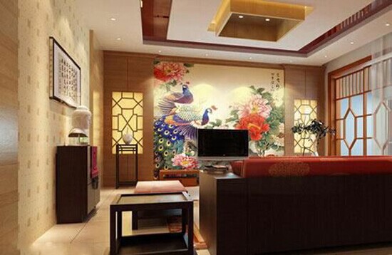 彩绘背景墙图片展示