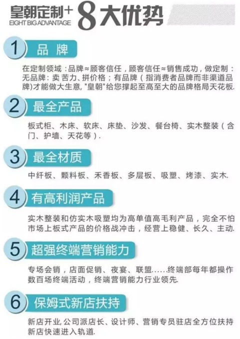 皇朝定制衣柜加盟流程简介 助您圆创业投资梦 皇朝定制衣柜加盟流程简介 助您圆创业投资梦