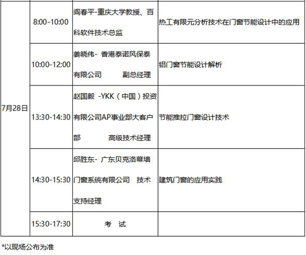 2017全国建筑铝门窗技术培训班开始招生啦~ 2017全国建筑铝门窗技术培训班开始招生啦~
