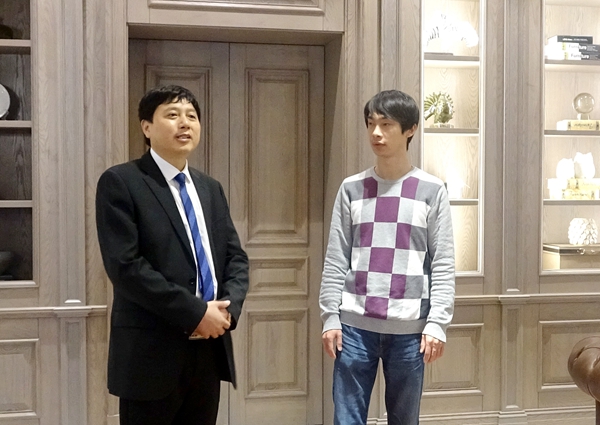 中国木门协会张国林特别代表张鹏副会长莅临喜盈门考察指导