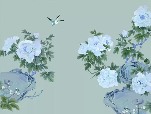 鸿棉原创手绘墙布 它懂你家的独一无二