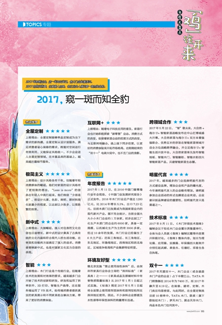 《木门世界》聚焦专题 Part1:2017,窥一斑而知全豹 《木门世界》聚焦专题 Part1:2017,窥一斑而知全豹