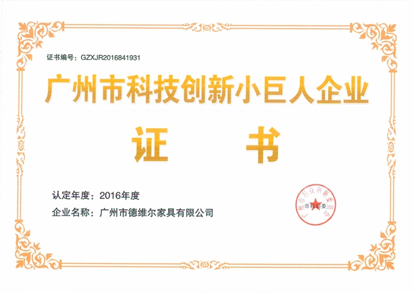 德维尔荣获广州市科技创新小巨人企业