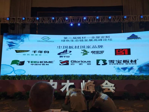 天湘板材在板材峰会上被授予“中国板材国家品牌” 天湘板材在板材峰会上被授予“中国板材国家品牌”