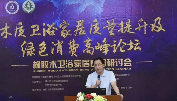 天湘板业在木质卫浴家居高峰论坛上做主题分享