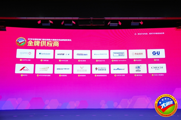 2018全国定制门窗经销商大调查投票结果公布
