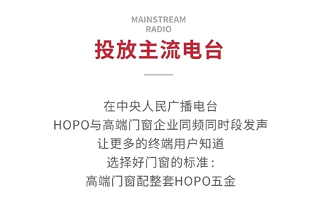 HOPO，掌握门窗核芯科技！
