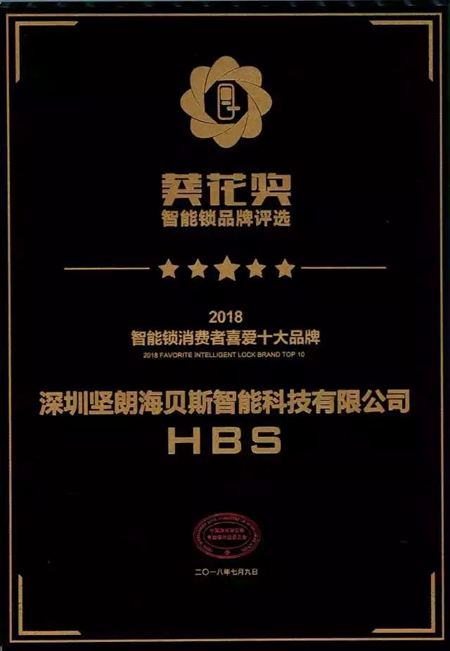 海贝斯智能锁摘下“葵花奖”双项大奖