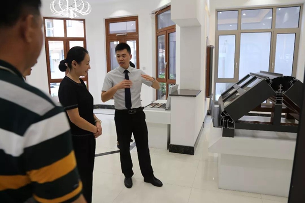 帝奥斯门窗：山东临沂罗庄区政府考察团莅临指导参观