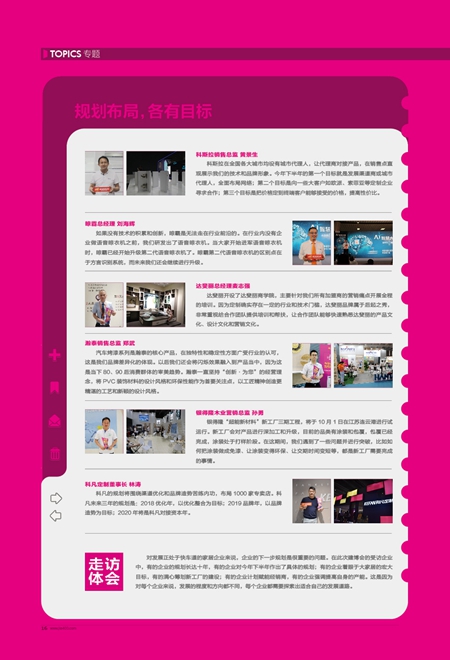 规划布局，各有目标