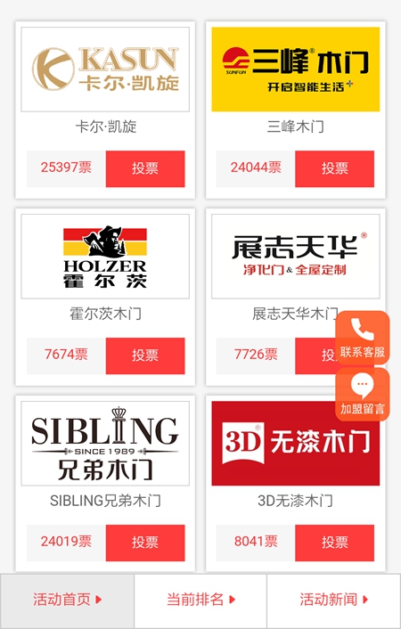 冲刺!2018年木门&整木家装经销商大调查口碑十佳品牌评选投票倒计时2天