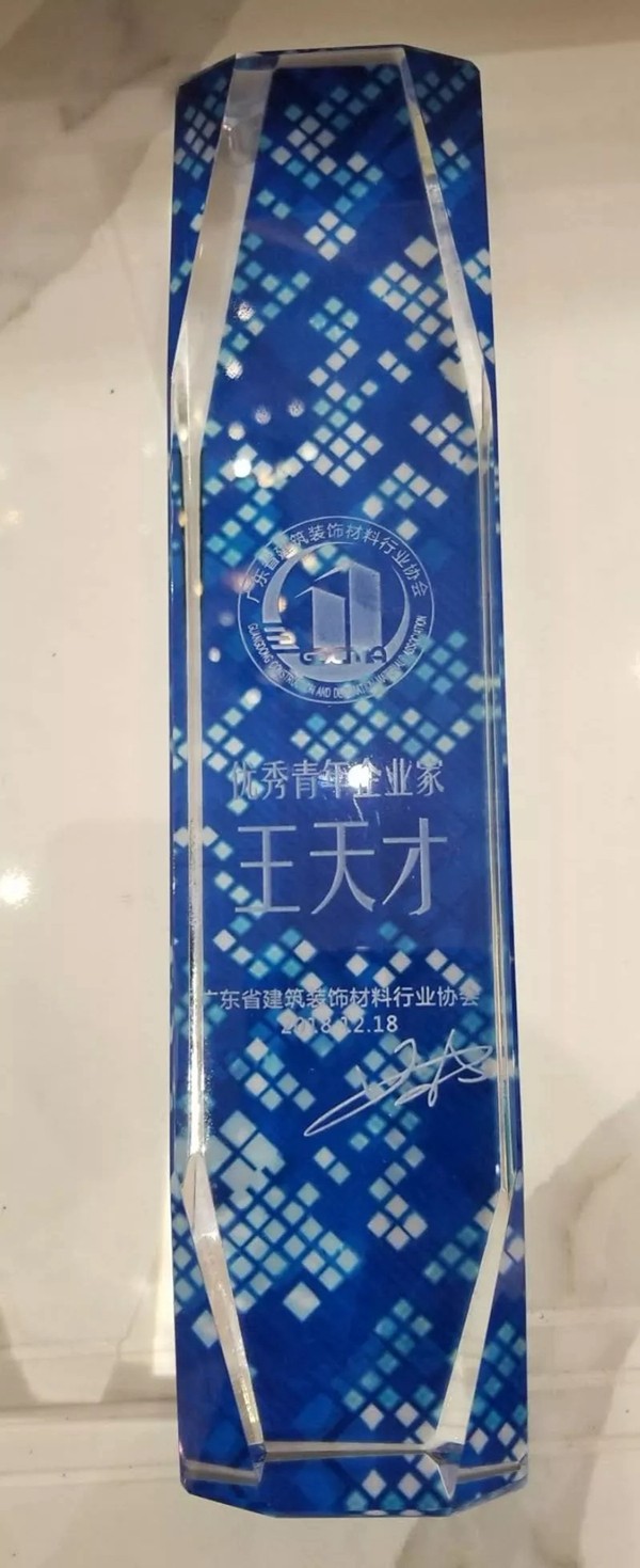 锦绣明天集成吊顶董事长王天才先生获“优秀青年企业家”殊荣!