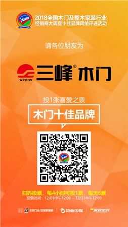 木门与整木家装经销商大调查|动动手指为你喜欢的木门品牌投上一票吧!