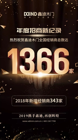 鑫迪木门2018战报来袭,业绩+招商双丰收!