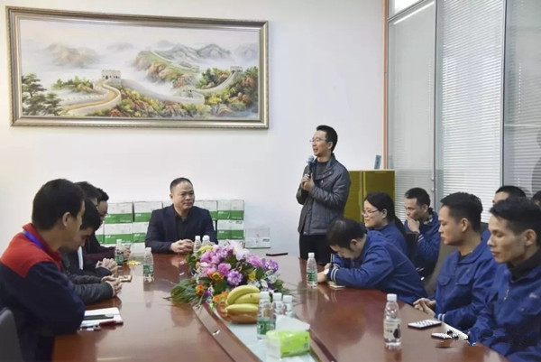 其邦门窗迎福临门董事长梁晓东携管理团队前来参观交流