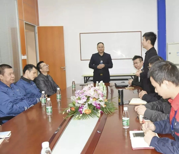 其邦门窗迎福临门董事长梁晓东携管理团队前来参观交流