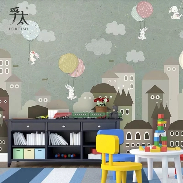 孚太壁布壁纸：看好了，网红彩色墙都是这样刷出来的！
