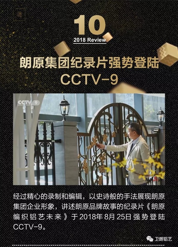 卫朗铝艺2018大事件精彩回顾！