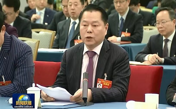 李克强总理参加政协联组会，月星集团丁佐宏作为工商联界代表发言