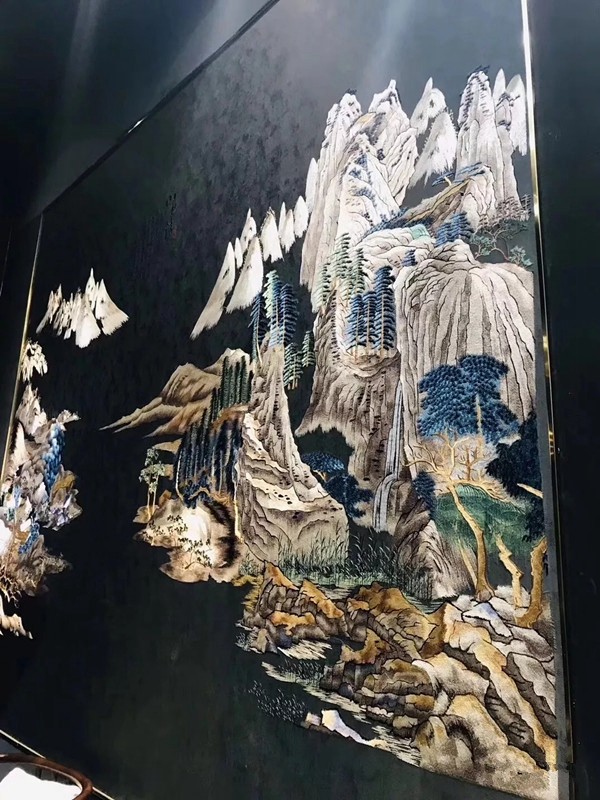 优牧墙布2019北京墙纸墙布展完美收官,尽显苏绣工艺!