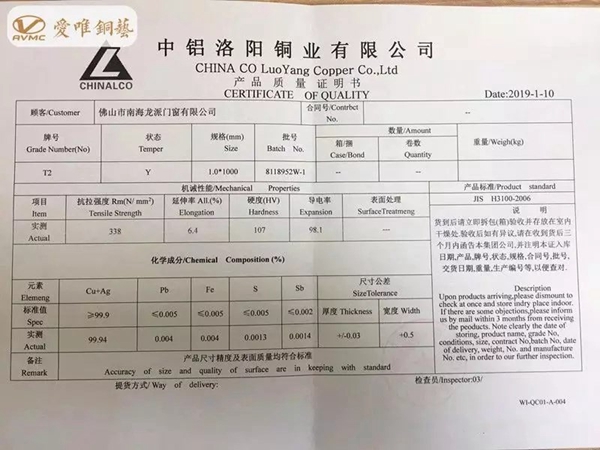 爱唯铜艺教您辨别真铜门的质量，维护您的消费者权益