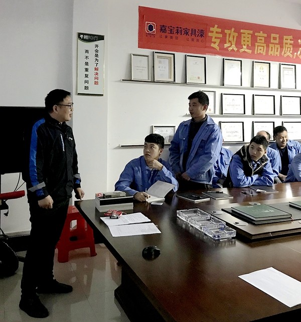 嘉宝莉家具漆携手合作伙伴共同发展，迈向双赢！—湖北千川木门站