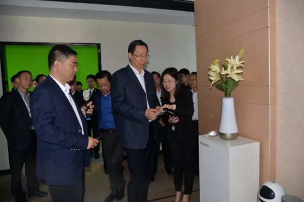 南京市市长蓝绍敏一行考察调研WULIAN南京物联