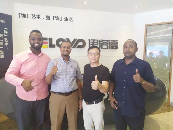 伊洛德门窗索马里客户来厂参观考察,开拓中国市场!