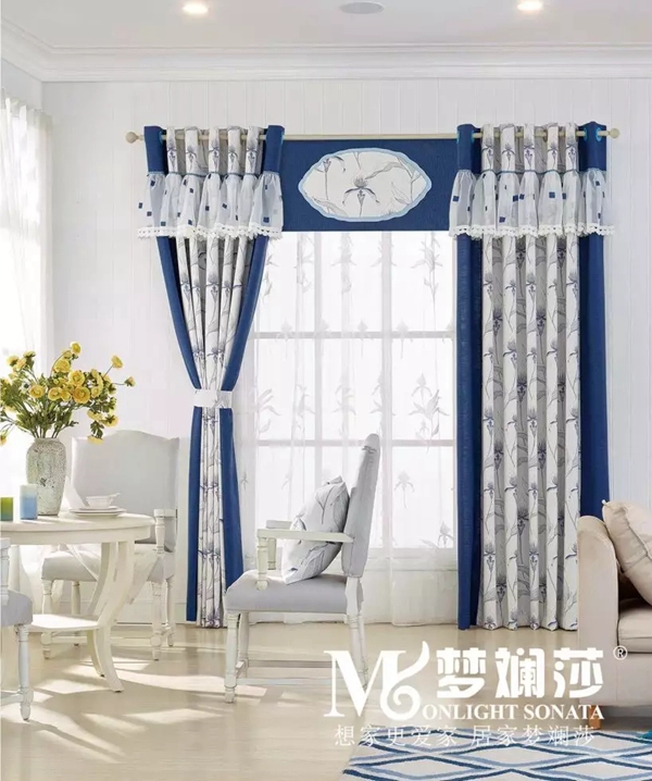 梦斓莎窗帘:高级灰+蓝色,满满都是诱惑魅力