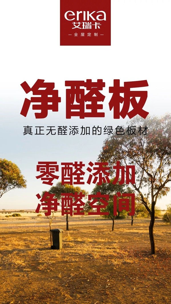 艾瑞卡全屋定制拎包新模式，无醛添加开启健康家居空间