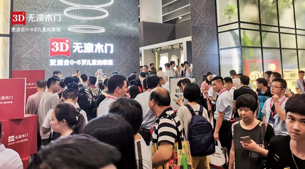 2019中国建博会（广州）开幕首日，3D无漆木门再成焦点人气王