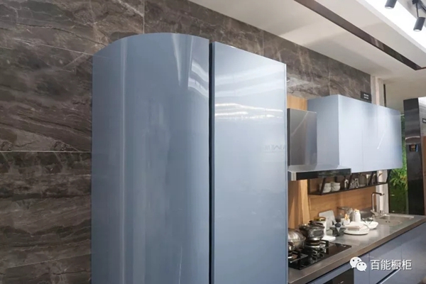 百能不锈钢橱柜现代轻奢新品蓝色多瑙河 理性与感性的交汇