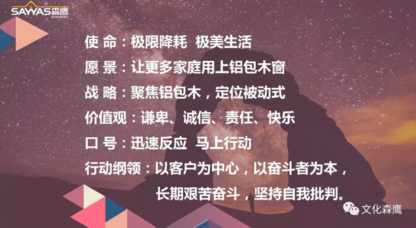 森鹰铝包木门窗举行新员工培训演讲