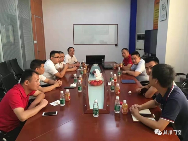 其邦门窗迎接新豪轩门窗管理团队莅临交流