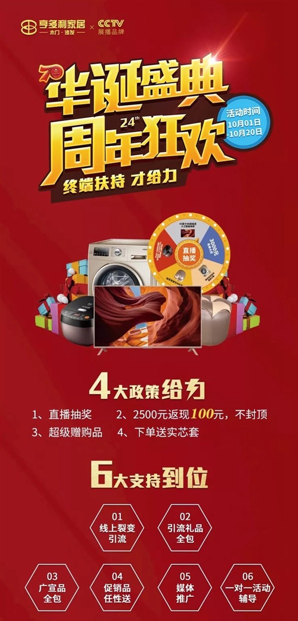 亨多利家居携手旗下全国门店打造双重诞辰庆典狂潮