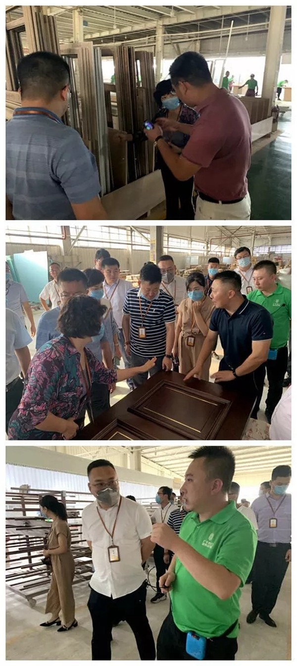 居然山西管理考察团莅临广千木门总部参观指导