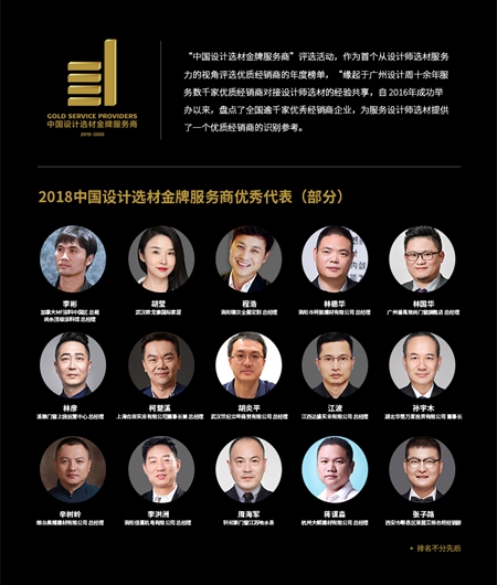 中国设计选材金牌服务商|超过2500+企业参评的活动,今年您还在观望吗?
