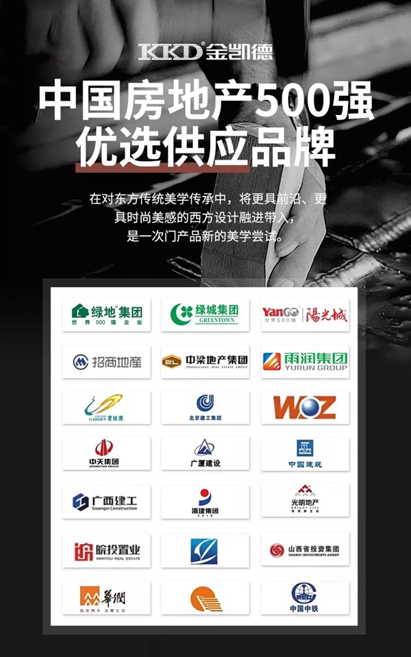 金凯德再得喜报 荣膺世界500强绿地集团入户门集采中标单位