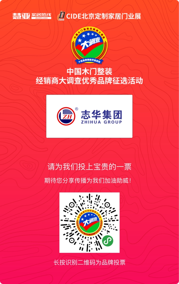 金牌供应商投票活动火热进行中，请投志华集团一票！