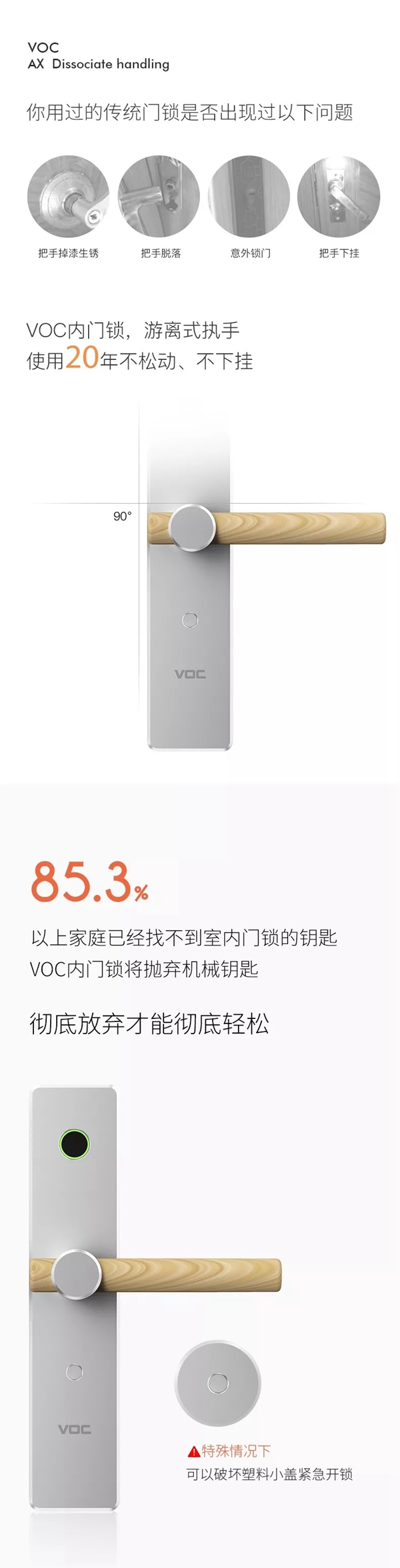 VOC智能门锁新品AX内门锁震撼发布