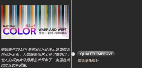 美家美户无缝墙布2019大事件回顾 未来将构建新认知体系