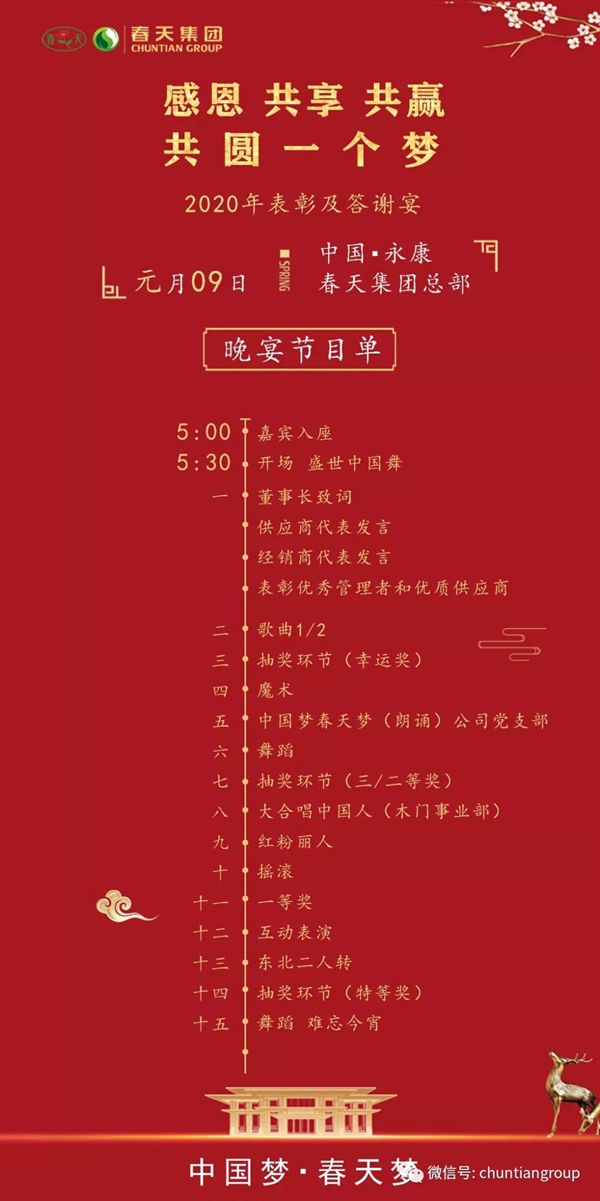 2020年春天集团表彰答谢宴隆重举办