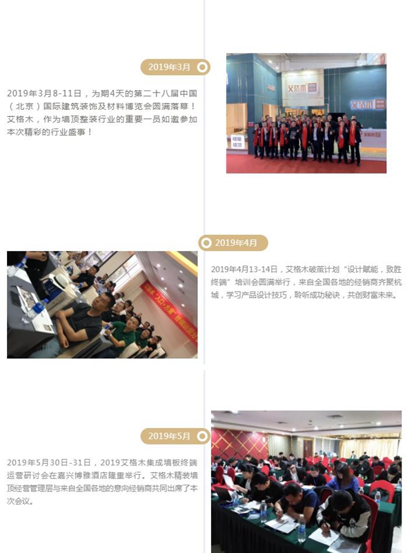 艾格木精装墙顶2019大事记 2020将努力造更美好的家