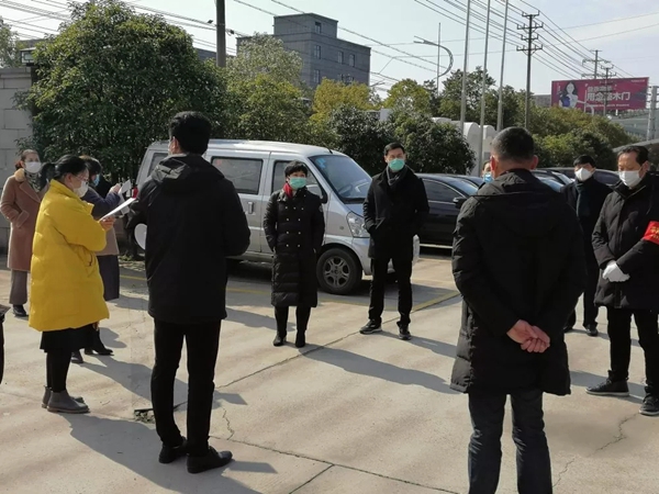 复工第一天 金迪木门全力做好防护检疫工作