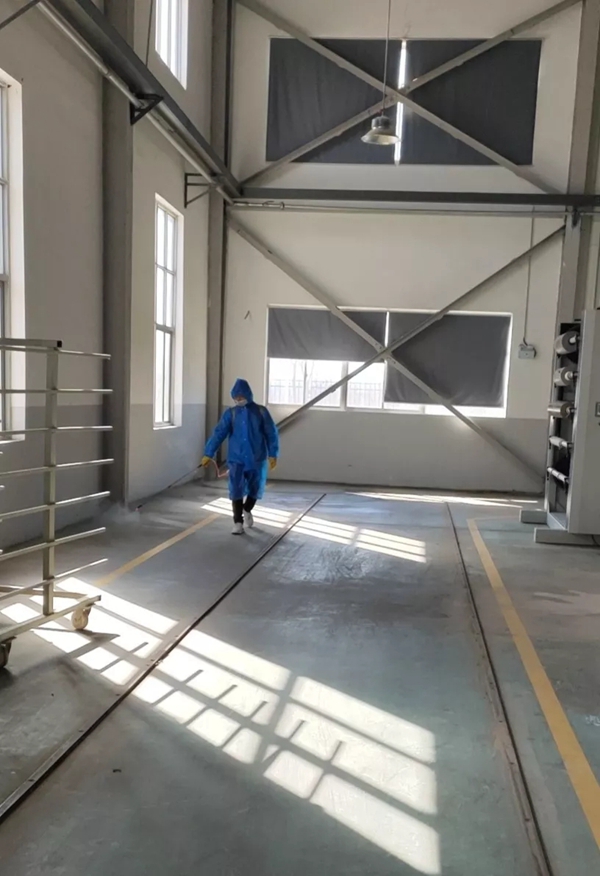 复工第一天 金迪木门全力做好防护检疫工作