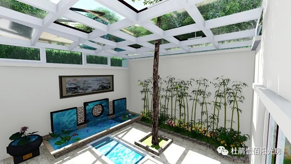 杜鹃壹佰阳光房设计分享 | 采光井靓丽的一道风景