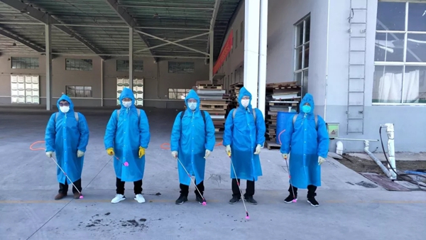 复工第一天 金迪木门全力做好防护检疫工作
