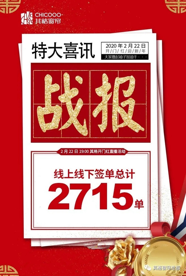 其格窗帘2020开门红线上直播活动捷报不断