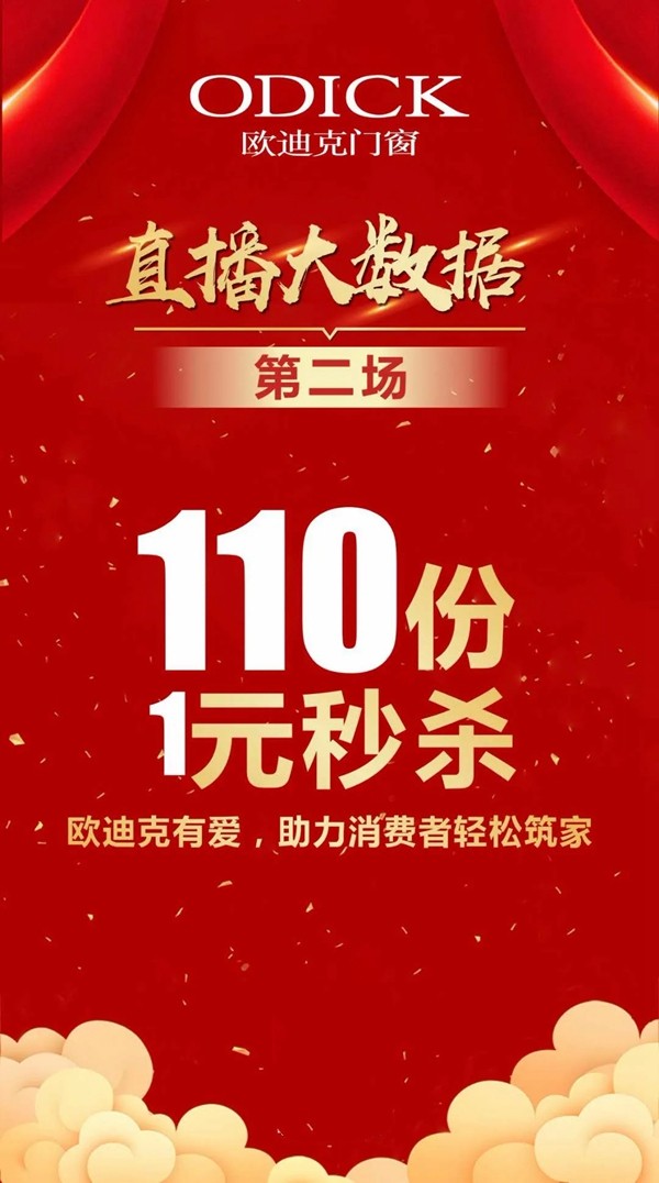 欧迪克门窗总部千万补贴直播抢购活动圆满收官