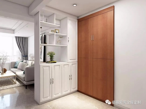 佰丽爱家全屋定制：流行的隔断柜案例 美观时尚增加浪漫格调